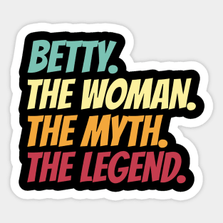 Betty The Woman The Myth The Legend Sticker